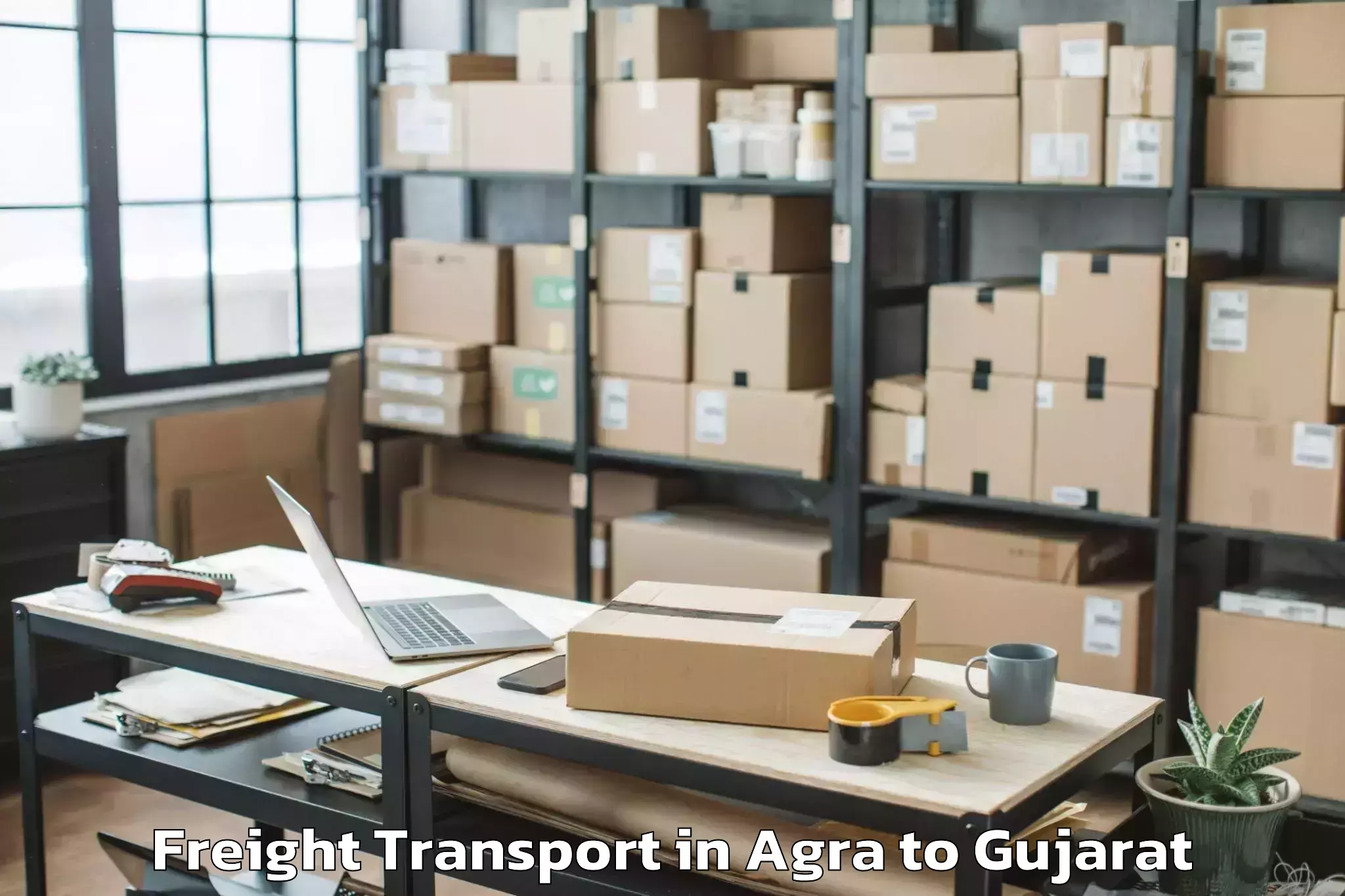 Book Agra to Bhiloda Freight Transport Online